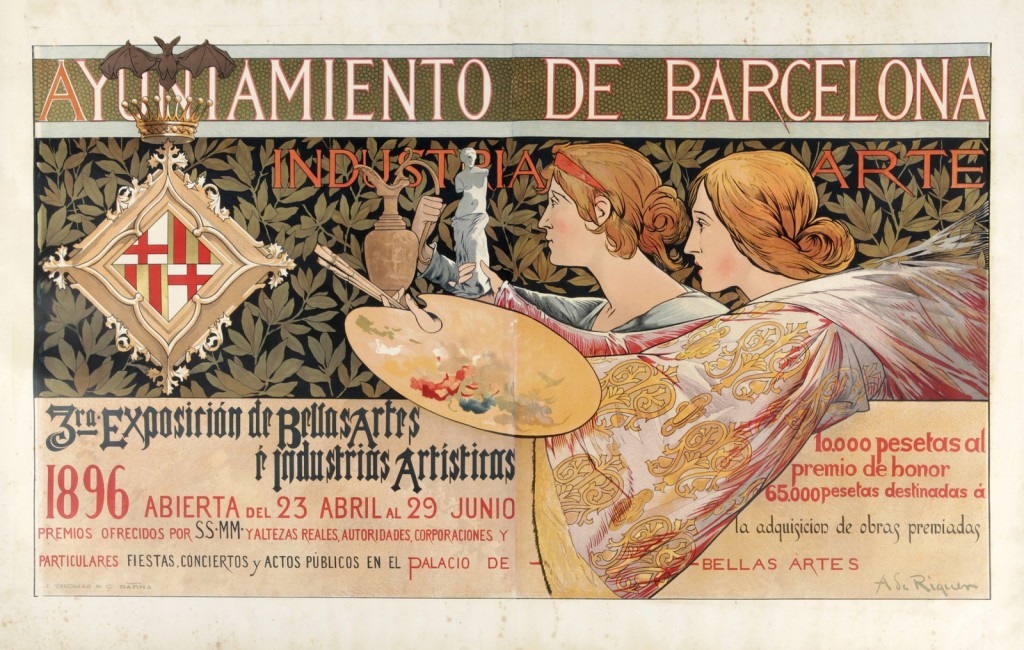 Alexandre de Riquer Inglada, Cartel de la 3ra Exposició de Belles Arts i Industrias Artísticas de Barcelona