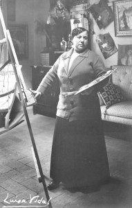 Lluïsa Vidal al seu estudi